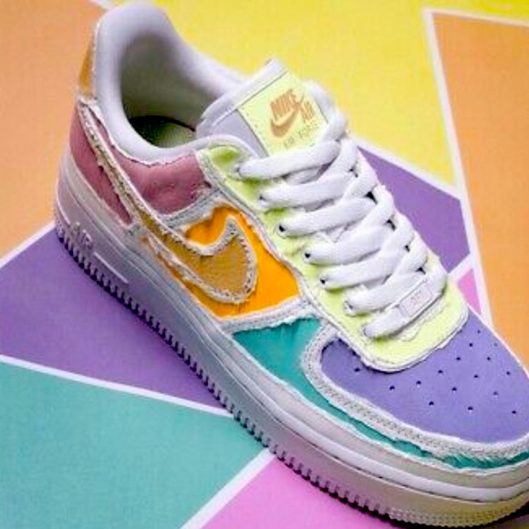 Nike Shoes - Women’s Size 8.5 Nike Air Force 1 Low Premium Texture Pastel Reveal Arctic Punch